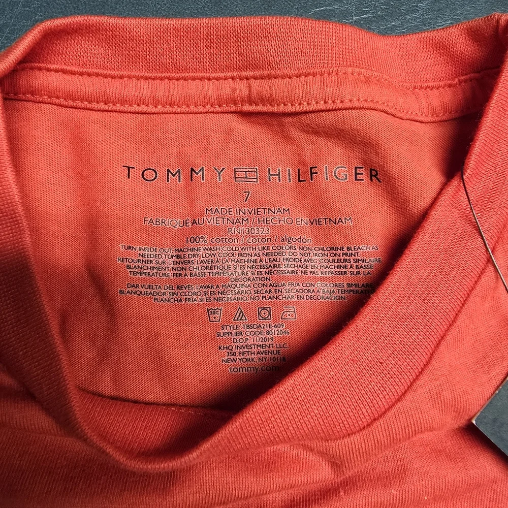 Tommy Hilfiger Kids Red Tee Shirt - Picture 2 of 5